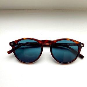 Tod’s Tortoise Shell Sunglasses with Navy Lense.